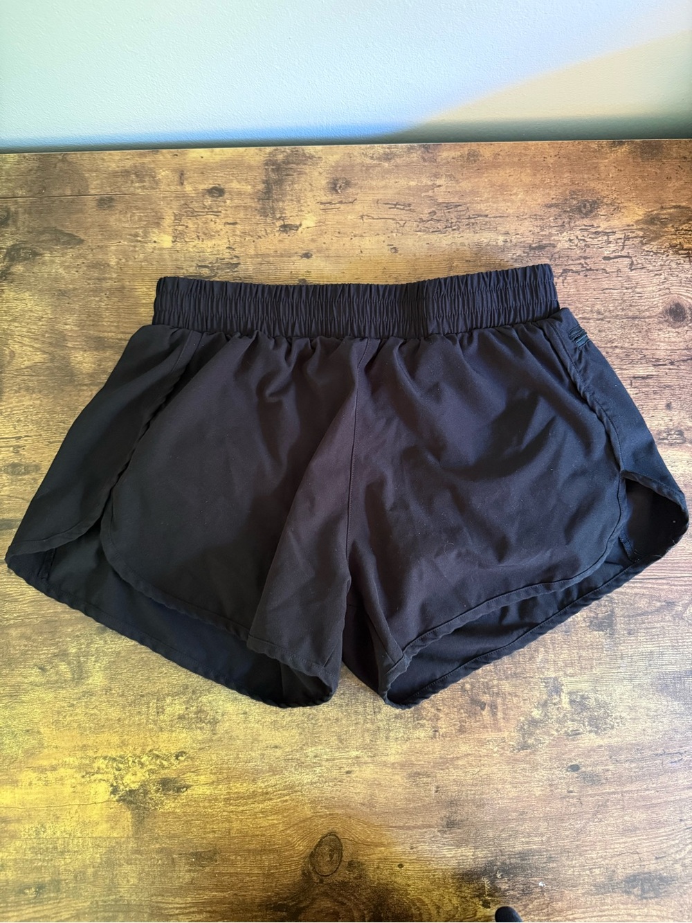 Puli Black Women's Athletic Shorts with Elastic Waist